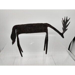 Handcrafted Rustic Iron Deer Figure 4" x 6"